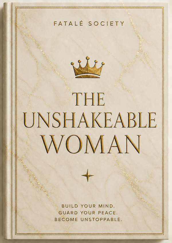 The Unshakeable Woman by Fatalé Society, cream marble and gold cover